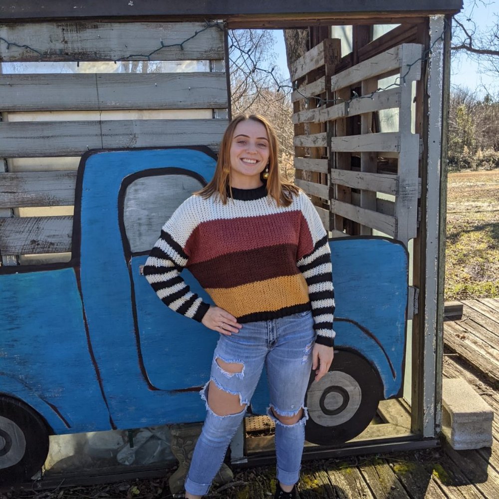 Miroh Striped Sweater w/ Contrast Sleeves - Picture 2 of 6